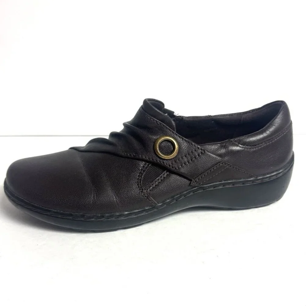 Clarks Women's Cora Aubrie Slip On Brown Size 7 M